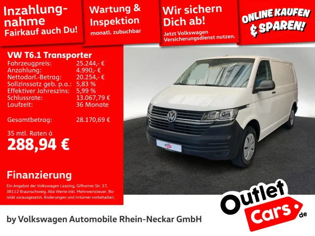 Volkswagen T6.1 Kasten 2.0 TDI AHK Klima UVM