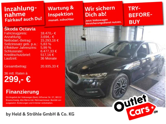 Škoda Octavia Combi CLEVER 2.0 TDI DSG LED NAV KAM SHZ