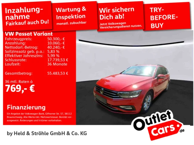 Volkswagen Passat Variant 2.0 TDI DSG LED NAVI R-KAM SHZ