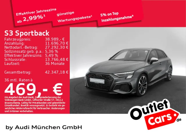 Audi S3 Sportback TFSI S Tronic Matrix/Virtual+/Navi+