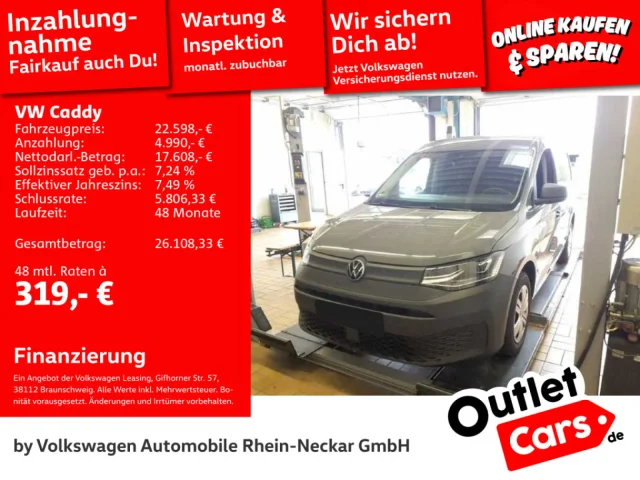 Volkswagen Caddy Cargo 2.0 TDI DSG EcoProfi LED Navi SHZ Uvm
