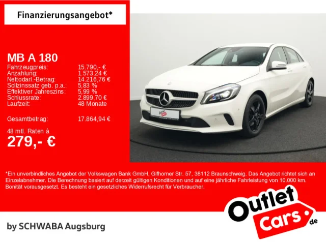 Mercedes-Benz A 180 Style *R-KAM*LED-Performance*NAVI*16*
