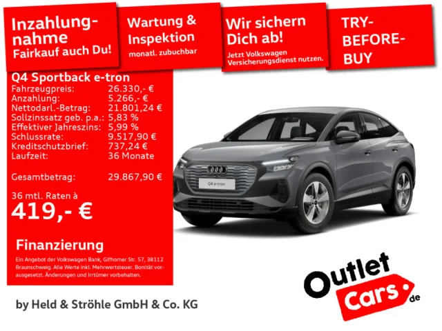 Audi Q4 Sportback 35 E-tron APP LED SHZ