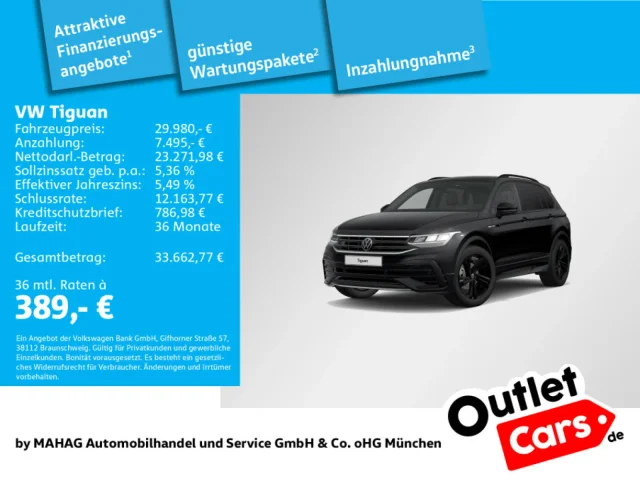 Volkswagen Tiguan 2.0 TDI R-Line BlackStyle LED Navi ParkPilot App DSG