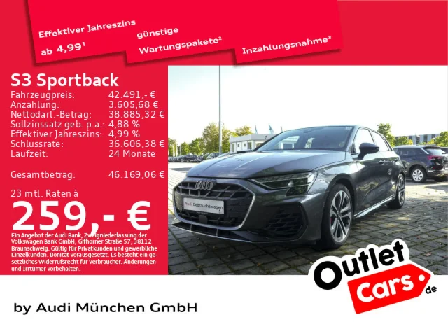 Audi S3 Sportback TFSI S Tronic Matrix/Navi+
