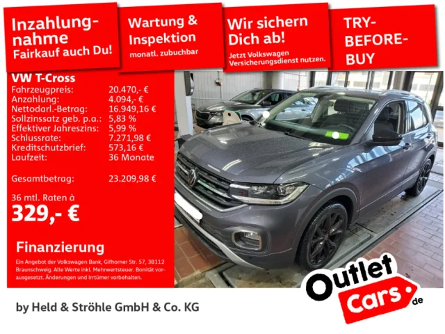 Volkswagen T-Cross Style 1.0 TSI DSG AHK LED NAV KAM ACC