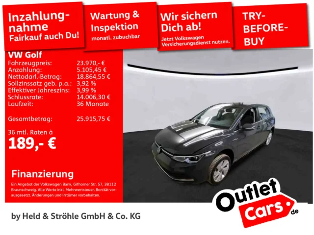 Volkswagen Golf 8 Style 2.0 TSI DSG LED+ NAVI R-KAM ACC SHZ