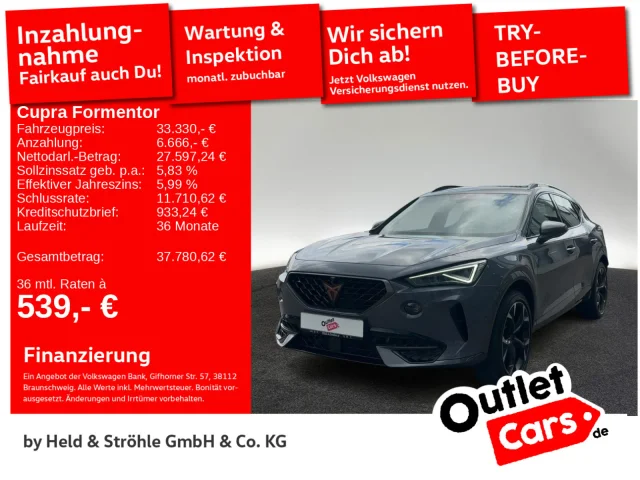Cupra Formentor VZ 2.0 TSI 4Drive AHK 360° BEATS 19"