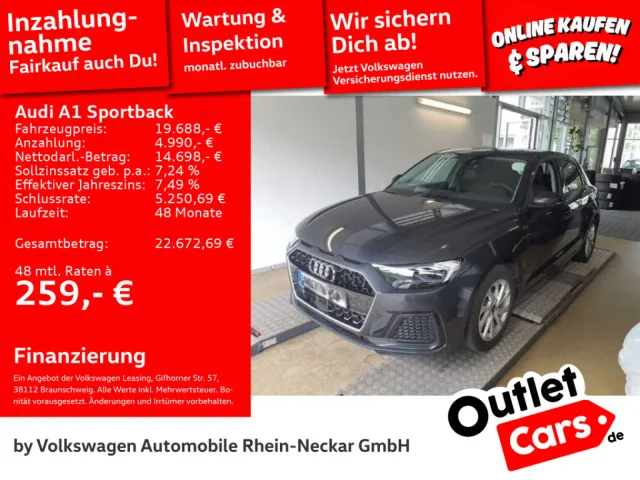 Audi A1 Sportback 25 TFSI S-tronic LED PDC UVM
