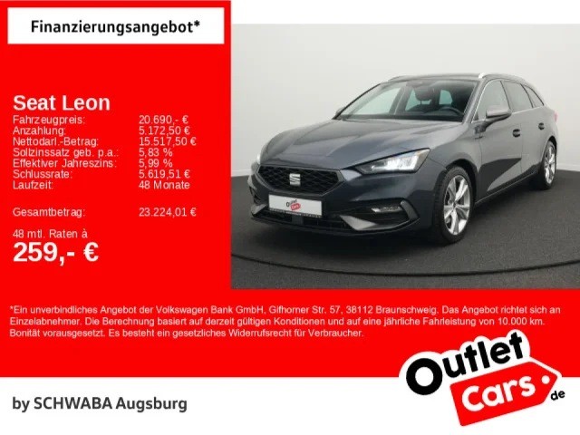 Seat Leon Sportstourer FR 2.0TDI DSG*ACC*AHK*R-KAM*17