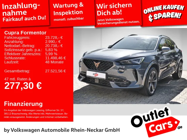 Cupra Formentor 2.0 TDI DSG 4Drive Kamera Navi Matrix LED UVM