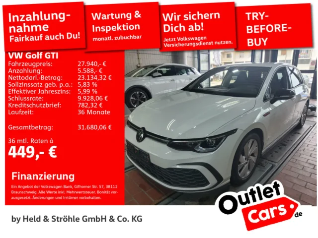 Volkswagen Golf GTI 2.0 TSI DSG NAV LED+ ACC PDC SHZ TRAVEL