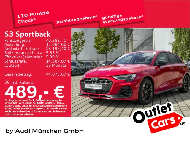 Audi S3 Sportback TFSI S Tronic Matrix/ACC/Massage
