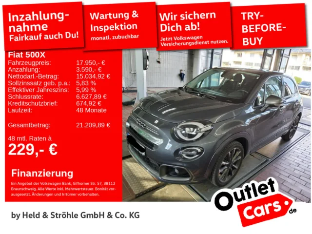 Fiat 500X GSE 1.5 DCT KLIMA PDC TECH- & KOMFORT-PAKET