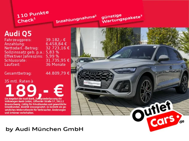 Audi Q5 40 TDI Qu. S Tronic S Line AHK/Matrix/Virtual+/Navi+/Kamera